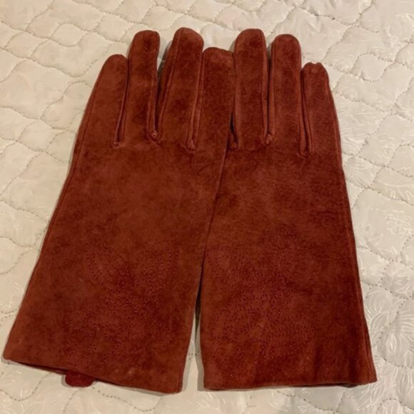 Rust coloured Leather Nevada Gloves Size Large - Picture 1 of 4